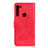 Custodia Portafoglio In Pelle Cover con Supporto A04D per Motorola Moto One Fusion Plus Rosso