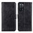 Custodia Portafoglio In Pelle Cover con Supporto A04D per Oppo A53s 5G Nero