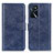 Custodia Portafoglio In Pelle Cover con Supporto A04D per Oppo A54s Blu