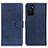 Custodia Portafoglio In Pelle Cover con Supporto A04D per Oppo A55S 5G Blu