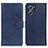 Custodia Portafoglio In Pelle Cover con Supporto A04D per Oppo K10 5G Blu