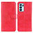 Custodia Portafoglio In Pelle Cover con Supporto A04D per Oppo Reno6 Pro 5G India Rosso