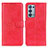 Custodia Portafoglio In Pelle Cover con Supporto A04D per Oppo Reno6 Pro 5G Rosso