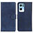 Custodia Portafoglio In Pelle Cover con Supporto A04D per Oppo Reno7 Pro 5G Blu