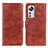 Custodia Portafoglio In Pelle Cover con Supporto A04D per Xiaomi Mi 12 Lite 5G Marrone