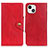 Custodia Portafoglio In Pelle Cover con Supporto A05 per Apple iPhone 13 Mini Rosso