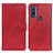 Custodia Portafoglio In Pelle Cover con Supporto A05D per Motorola Moto G Pure Rosso