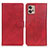 Custodia Portafoglio In Pelle Cover con Supporto A05D per Motorola Moto G32 Rosso