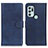 Custodia Portafoglio In Pelle Cover con Supporto A05D per Motorola Moto G60s Blu