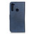 Custodia Portafoglio In Pelle Cover con Supporto A05D per Motorola Moto One Fusion Plus Blu