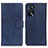 Custodia Portafoglio In Pelle Cover con Supporto A05D per Oppo A16s Blu