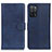 Custodia Portafoglio In Pelle Cover con Supporto A05D per Oppo A53s 5G Blu