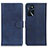 Custodia Portafoglio In Pelle Cover con Supporto A05D per Oppo A54s Blu