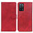 Custodia Portafoglio In Pelle Cover con Supporto A05D per Oppo A55 5G Rosso