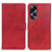 Custodia Portafoglio In Pelle Cover con Supporto A05D per Oppo A58 5G Rosso
