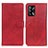 Custodia Portafoglio In Pelle Cover con Supporto A05D per Oppo A74 4G Rosso