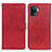 Custodia Portafoglio In Pelle Cover con Supporto A05D per Oppo A94 4G Rosso