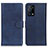 Custodia Portafoglio In Pelle Cover con Supporto A05D per Oppo K9 5G Blu