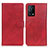 Custodia Portafoglio In Pelle Cover con Supporto A05D per Oppo K9 5G Rosso