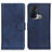 Custodia Portafoglio In Pelle Cover con Supporto A05D per Oppo Reno5 A Blu