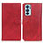 Custodia Portafoglio In Pelle Cover con Supporto A05D per Oppo Reno6 Pro 5G India Rosso