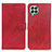 Custodia Portafoglio In Pelle Cover con Supporto A05D per Samsung Galaxy M33 5G Rosso
