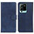 Custodia Portafoglio In Pelle Cover con Supporto A05D per Vivo V25 Pro 5G Blu