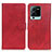 Custodia Portafoglio In Pelle Cover con Supporto A05D per Vivo V25 Pro 5G Rosso