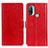 Custodia Portafoglio In Pelle Cover con Supporto A06D per Motorola Moto E20 Rosso