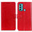 Custodia Portafoglio In Pelle Cover con Supporto A06D per Motorola Moto G60 Rosso