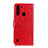 Custodia Portafoglio In Pelle Cover con Supporto A06D per Motorola Moto One Fusion Rosso