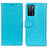 Custodia Portafoglio In Pelle Cover con Supporto A06D per Oppo A53s 5G Cielo Blu