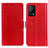 Custodia Portafoglio In Pelle Cover con Supporto A06D per Oppo K9 5G Rosso