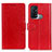 Custodia Portafoglio In Pelle Cover con Supporto A06D per Oppo Reno5 A Rosso