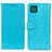 Custodia Portafoglio In Pelle Cover con Supporto A06D per Samsung Galaxy F42 5G Cielo Blu