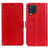 Custodia Portafoglio In Pelle Cover con Supporto A06D per Samsung Galaxy M32 4G Rosso