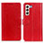 Custodia Portafoglio In Pelle Cover con Supporto A06D per Samsung Galaxy S21 Plus 5G Rosso