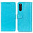 Custodia Portafoglio In Pelle Cover con Supporto A06D per Sony Xperia 10 III