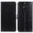 Custodia Portafoglio In Pelle Cover con Supporto A06D per Sony Xperia PRO-I Nero