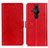 Custodia Portafoglio In Pelle Cover con Supporto A06D per Sony Xperia PRO-I Rosso