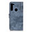 Custodia Portafoglio In Pelle Cover con Supporto A07D per Motorola Moto One Fusion Plus Blu