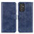 Custodia Portafoglio In Pelle Cover con Supporto A07D per Samsung Galaxy Quantum2 5G Blu