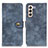 Custodia Portafoglio In Pelle Cover con Supporto A07D per Samsung Galaxy S21 5G Blu