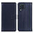 Custodia Portafoglio In Pelle Cover con Supporto A08D per Samsung Galaxy M32 4G Blu
