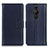 Custodia Portafoglio In Pelle Cover con Supporto A08D per Sony Xperia PRO-I Blu