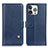 Custodia Portafoglio In Pelle Cover con Supporto A09 per Apple iPhone 13 Pro Max Blu