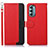 Custodia Portafoglio In Pelle Cover con Supporto A09D per Motorola Moto G Stylus (2022) 4G Rosso