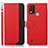 Custodia Portafoglio In Pelle Cover con Supporto A09D per Nokia G11 Plus Rosso