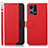 Custodia Portafoglio In Pelle Cover con Supporto A09D per Oppo F21s Pro 4G Rosso