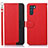 Custodia Portafoglio In Pelle Cover con Supporto A09D per Oppo K9 Pro 5G Rosso